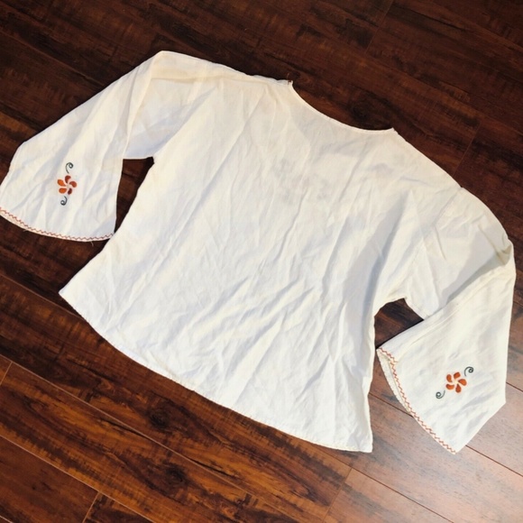 BoHo HIPPIE Embroidery Tunic Shirt Top - Picture 8 of 9